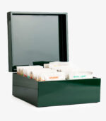 Mørk grønn lakkboks 30 Tea bags