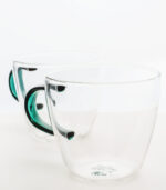 Glass Tekopp Grønn 2 stk.