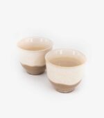 Keramikkopper med beige glasur